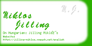 miklos jilling business card